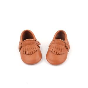 Size 2 Brown Baby Moccasins Leather Baby Shoes Toddler Shoes Loafers